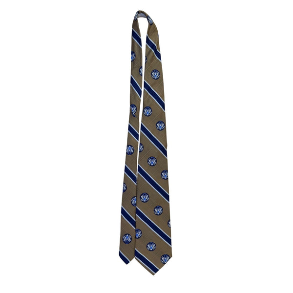 Pride Of America Mens Tan & Navy Necktie The American Bicentennial 1776-1976
