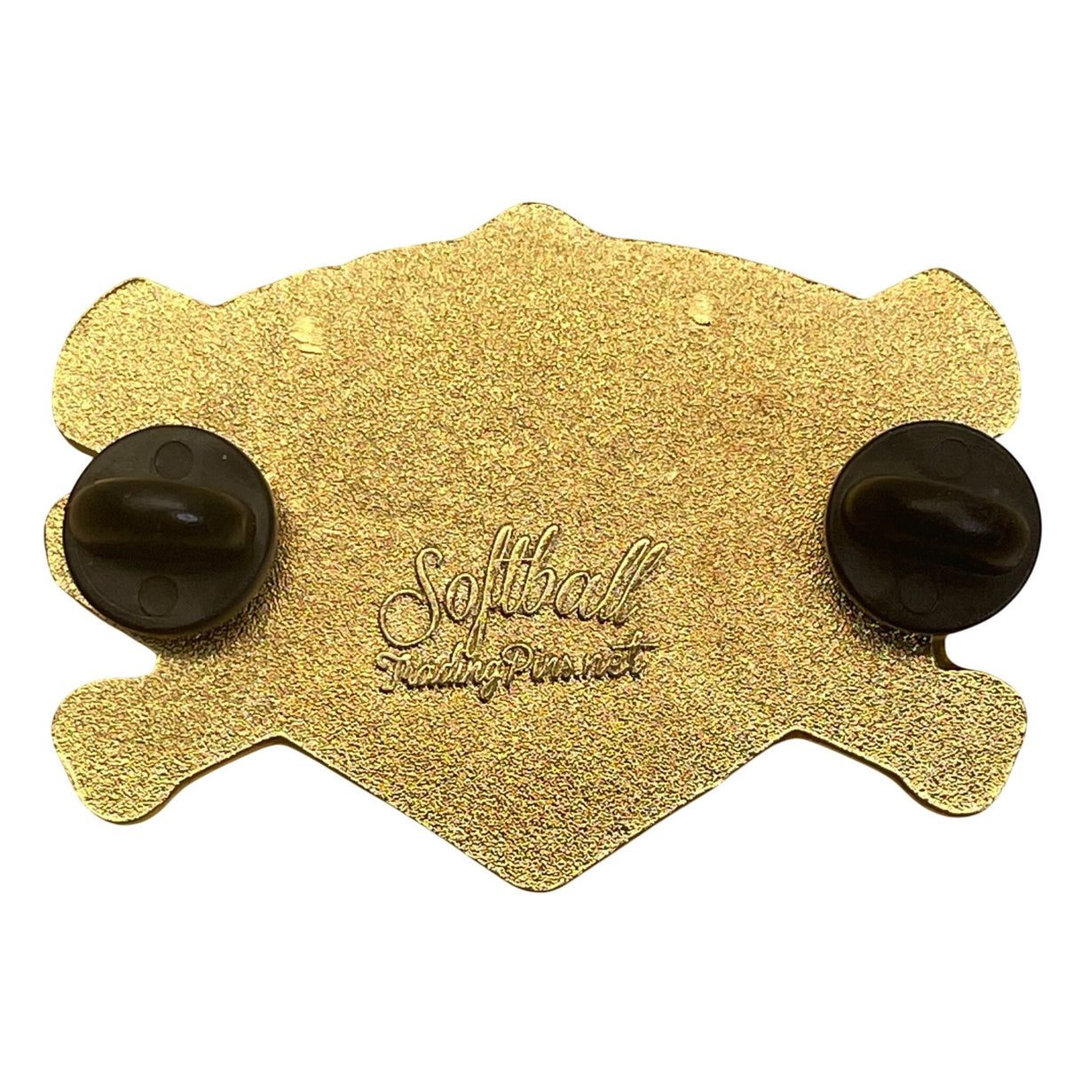 Pittsburgh Power Softball Glittery Enamel Lapel Pin Dual Clutch Back Design