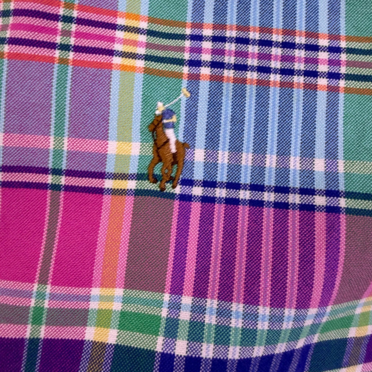 Ralph Lauren Mens Multi-Color Cotton Plaid Long Sleeve Button Down Shirt Size L