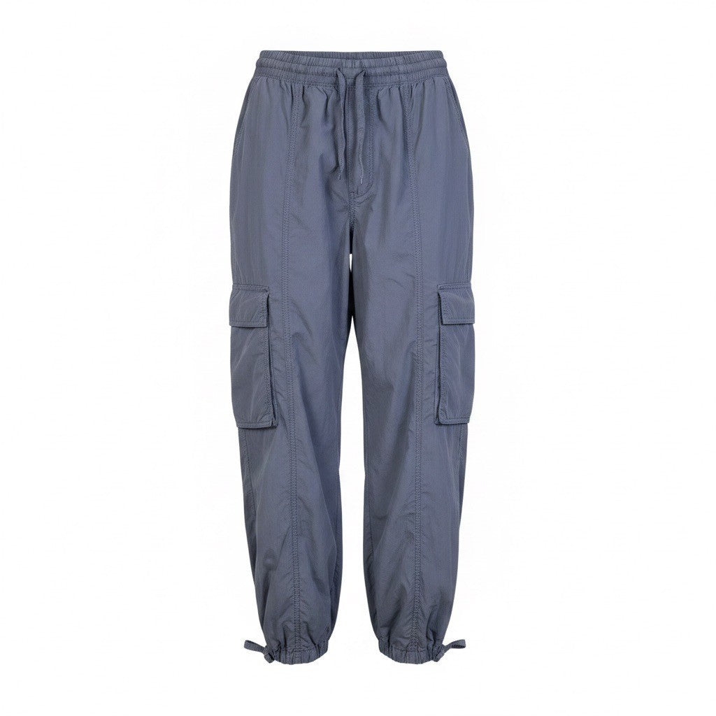 Aerie Womens Gray CCargo Pants Slim Fit Drawstring Waist Adjustable Hem Size S