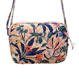 Vera Bradley Women’s Pink Quilted Floral Adjustable Strap Evie Crossbody Bag