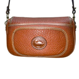 Vintage Dooney & Bourke Women’s Brown Pebbled Leather Adjustable Crossbody Bag