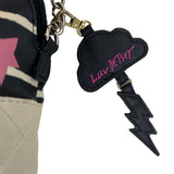Luv Betsey Women's Black and White Star Art Crossbody Purse Bag Sz S