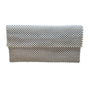 Pearl White Women’s Elegant Beaded Zipper Compartments Clutch Evening Bag