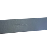 Mens Lands End Gray Leather Belt With Black Metal Buckle Size 38
