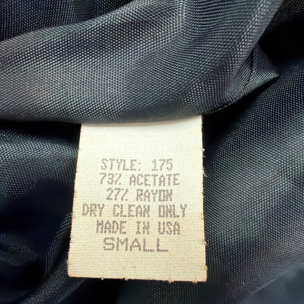 Ann Hobbs For Cattiva Womens Black Acetate Rayon Velvet Zip Jacket Size S