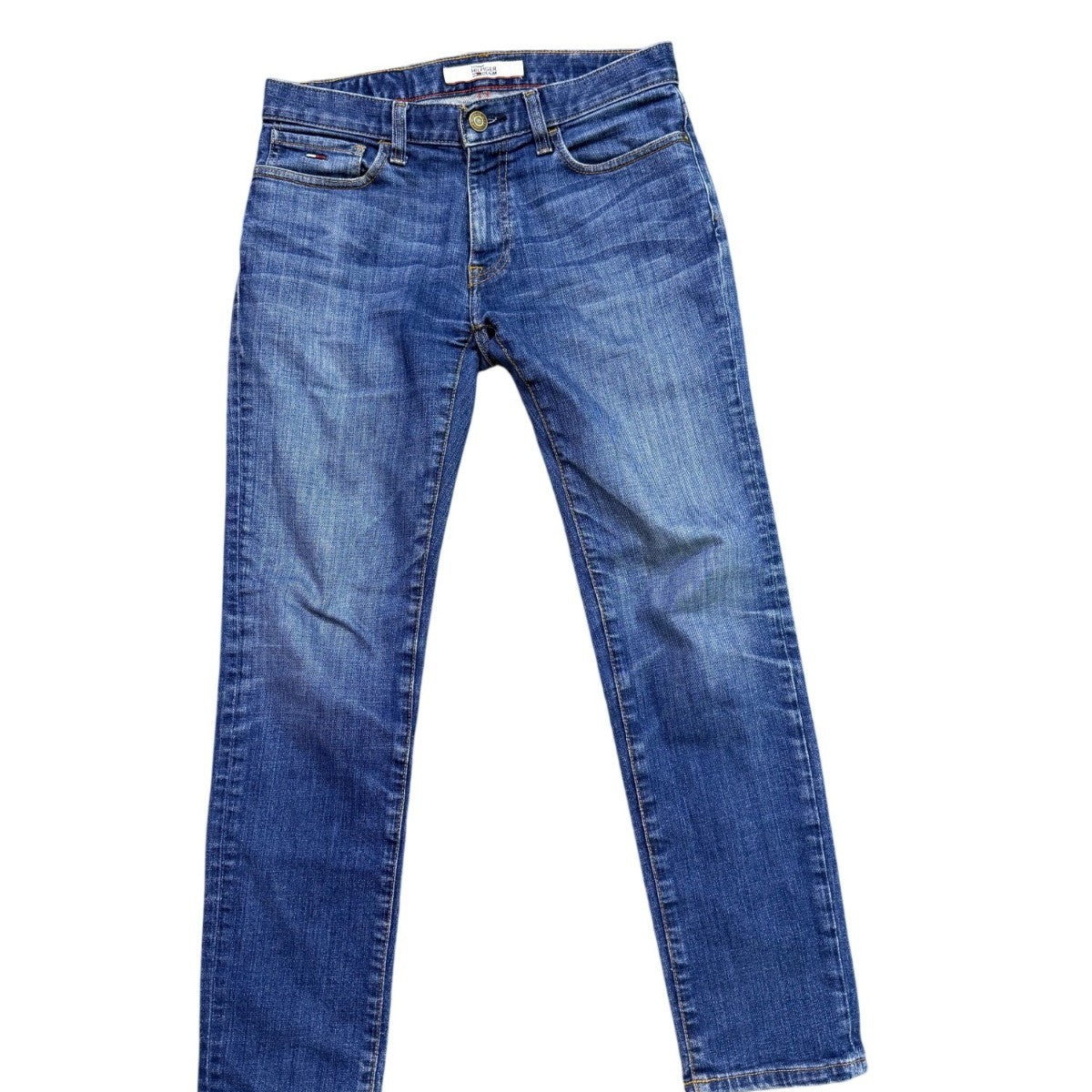 Tommy Hilfiger Mens Blue Cotton Denim Slim Fit Jeans Classic Style Size 29/30