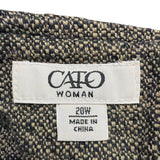 Cato Womens Gray & Black Floral Embroidered A-Line Mini Skirt Size 20W