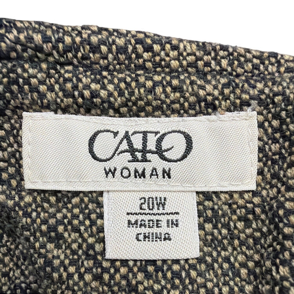 Cato Womens Gray & Black Floral Embroidered A-Line Mini Skirt Size 20W
