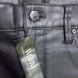 White House Black Market Womens Black Coated High Rise Skinny Jeans Size 10