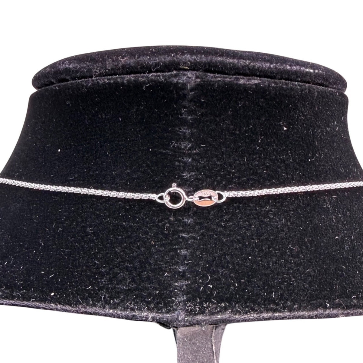 Sterling Womens Silver Tone Chain Necklace S925 Marked Lightweight