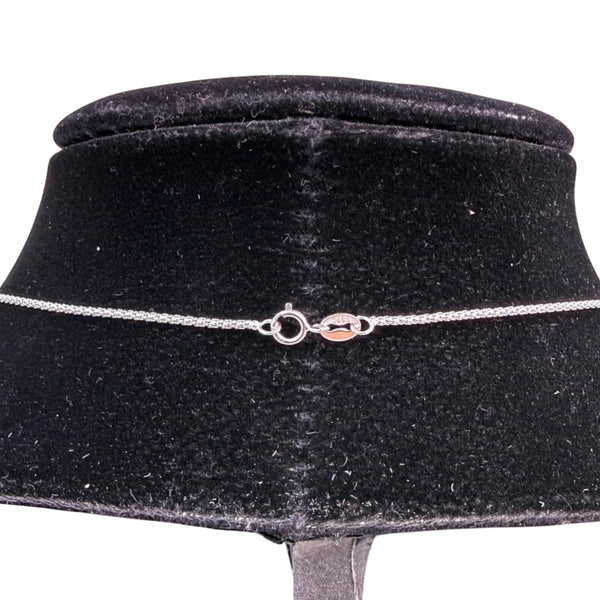 Sterling Womens Silver Tone Chain Necklace S925 Marked Lightweight