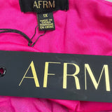 Afrm Women’s Pink Embellished Ruched Maxi Dress Spaghetti Straps Size 1X - New