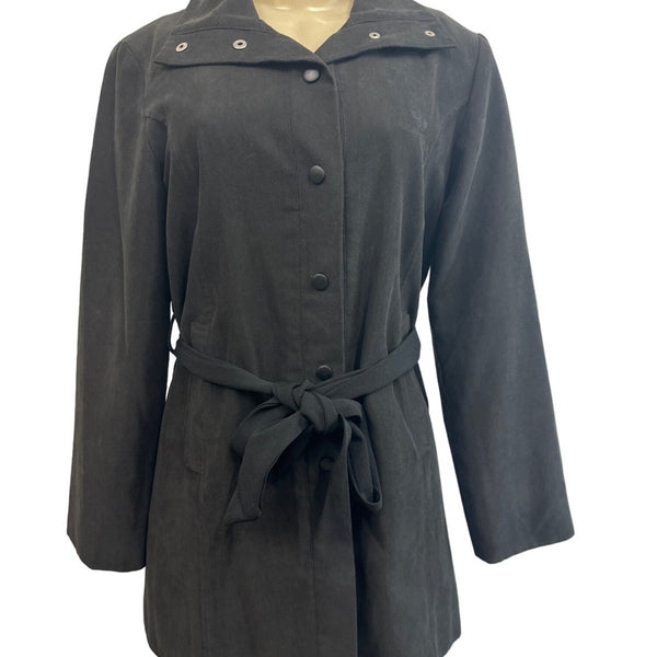 Giorgio Women's Black Button Up Jacket Coat Sz S