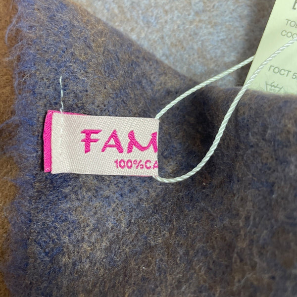 Unisex One Size Famuyi Cashmere Blue Brown White Plaid Shawls New