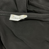 Calvin Klein Black Ruched Stretch Dress Womens