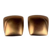 Monet Womens Gold Tone Clip-On Earrings Square Design Vintage Metal Jewelry