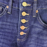 Lucky Brand Womens Blue Denim Skinny Jeans High Rise Button Fly Size 6