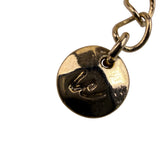 Liz Claiborne Womens Gold Tone Beaded Necklace Adjustable Length Faceted Accents
