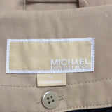 Michael Kors Womens Tan Cotton Blend Belted Trench Coat With Hood Size XL