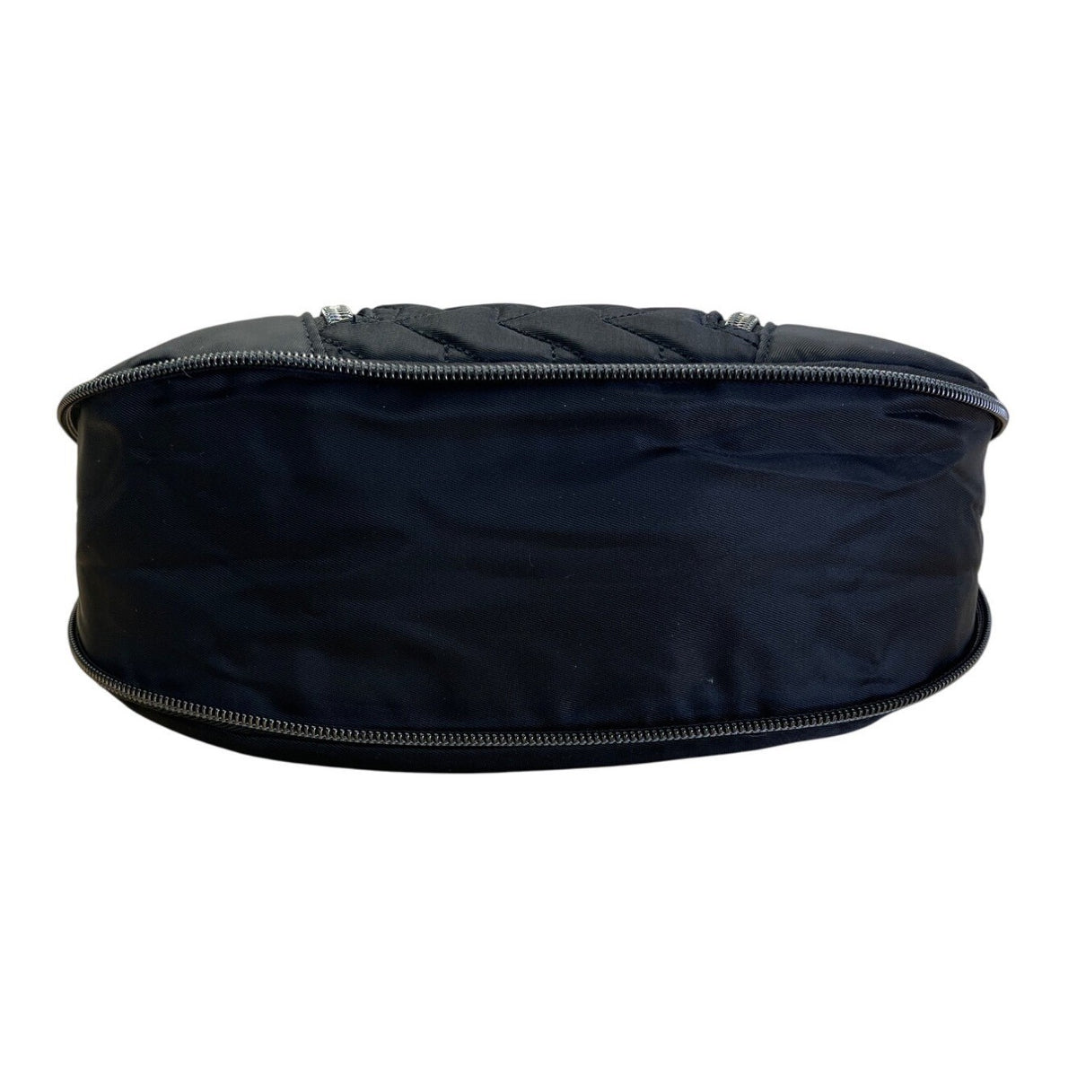 Lug Quilted Black Nylon Adjustable Strap & Zipper Pockets Swivel Crossbody Bag