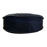 Lug Quilted Black Nylon Adjustable Strap & Zipper Pockets Swivel Crossbody Bag