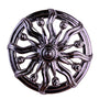 Monet Womens Silver Tone Metal Sunburst Brooch Vintage Filigree Circular Design