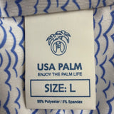 USA Palm Mens Grey Reversible Sherpa Fleece Pullover 6-Way Stretch Warm Sz L