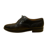 Salvatore Ferragamo Men’s Black Leather Brogue Oxford Dress Shoes Size 10.5
