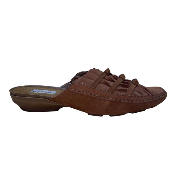 Privo By Clarks Women’s Brown Leather Slide Loafer-Style Mules Size 9.5M