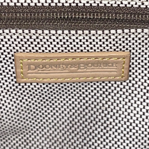 Dooney & Bourke Women’s Beige & Gray Monogram Leather Logo Pocket Tote Bag