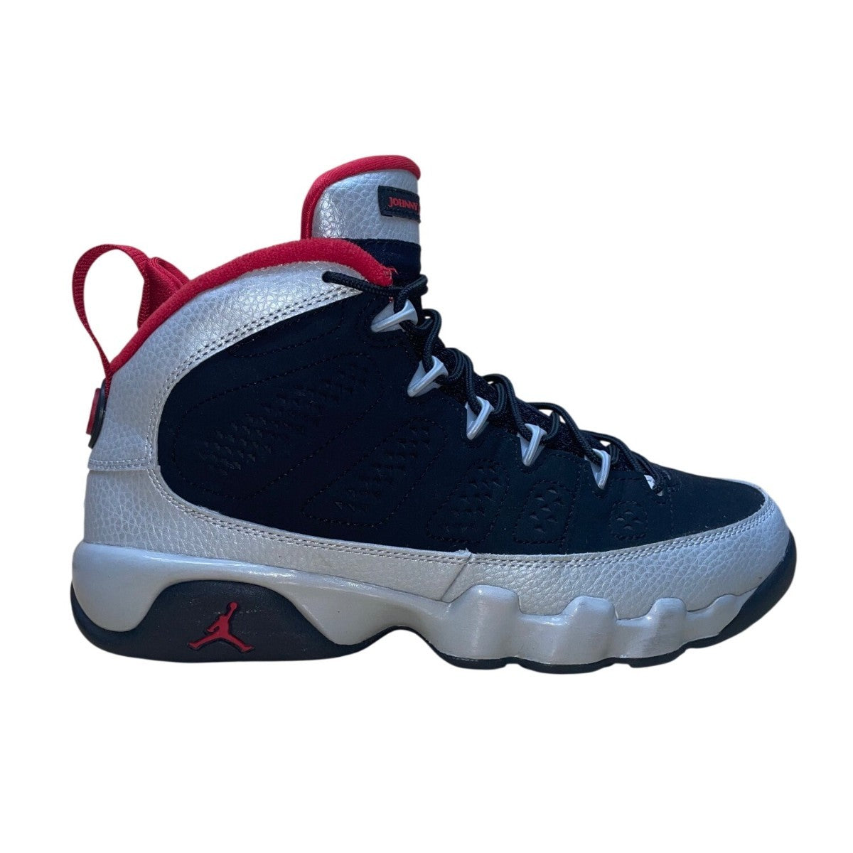 Air Jordan Youth Black& Red Leather Retro 9 Johnny Kilroy Sneakers Size 6.5Y