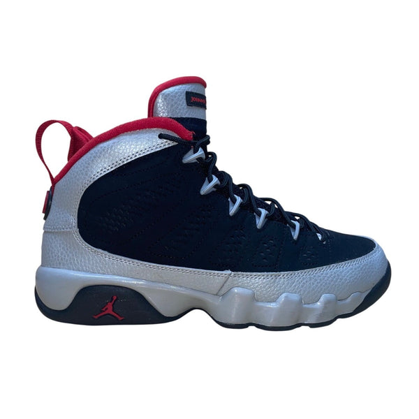 Air Jordan Youth Black& Red Leather Retro 9 Johnny Kilroy Sneakers Size 6.5Y