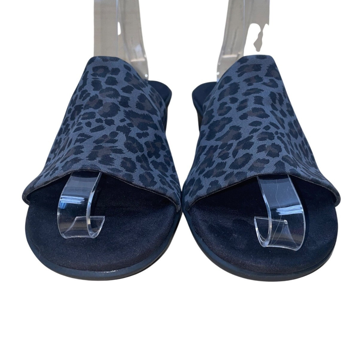 Aerosoles Women’s Gray Leopard Print Fabric Open-Toe Wedge Sandals Size 10M