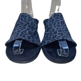 Aerosoles Women’s Gray Leopard Print Fabric Open-Toe Wedge Sandals Size 10M