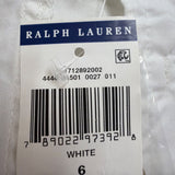 Polo Ralph Lauren White Shorts Womens Summer Casual Lightweight Design Size 6