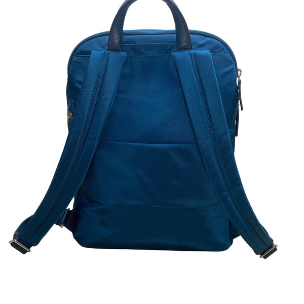 Tumi Women’s Blue Nylon With Multiple Zipper Pockets Adjustable Straps Backpack