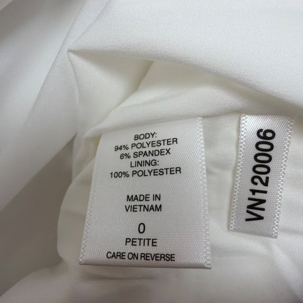 Eva Mendes Women’s White & Yellow Strapless Peplum Dress Petite Sz 0