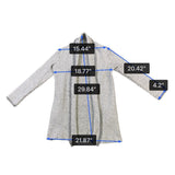 Ann Taylor Womens Gray Chevron Wool Blend Open Front Cardigan Sweater Size SP