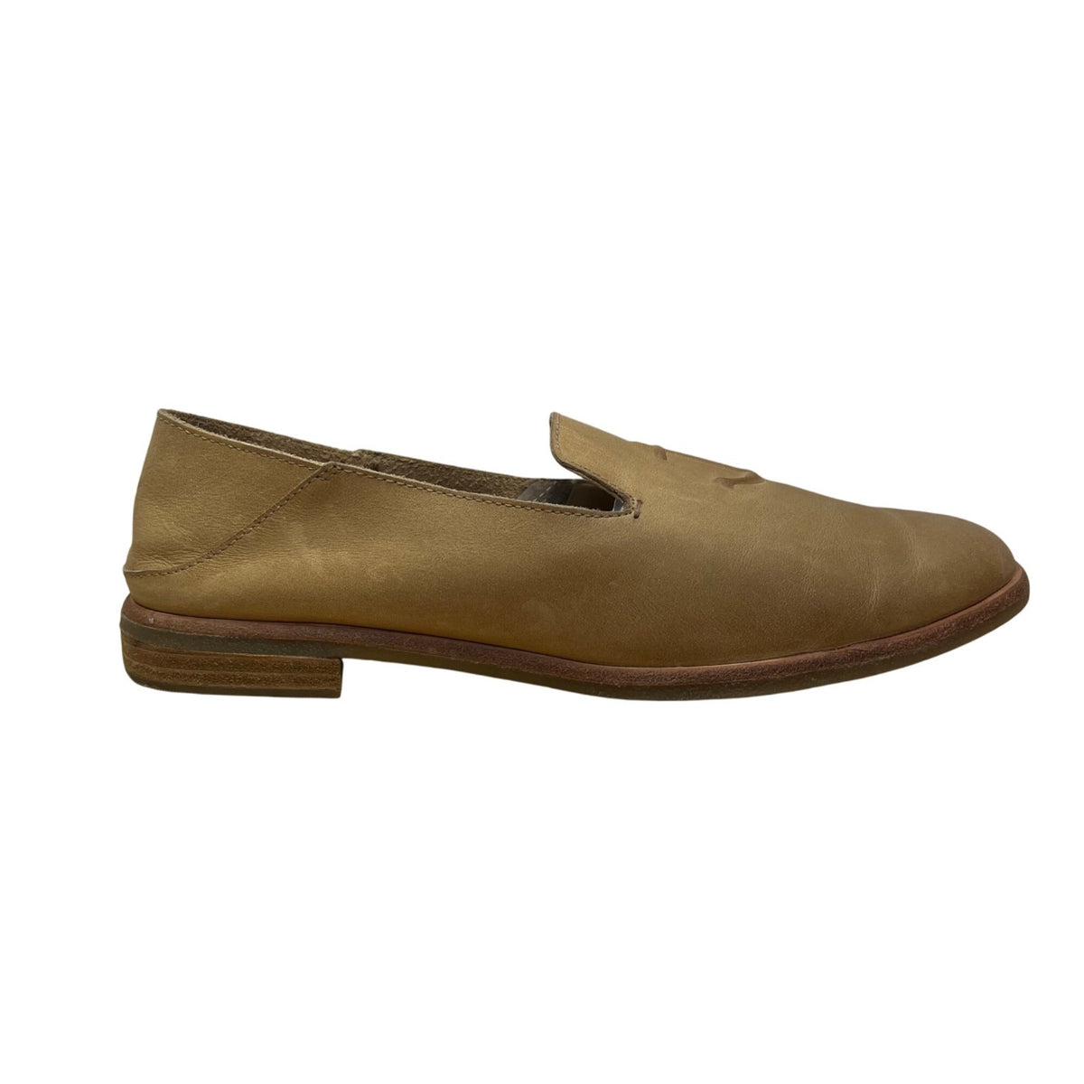 Sperry Women’s Tan Leather Embossed Anchor Design Casual Slip-On Loafers Size 10