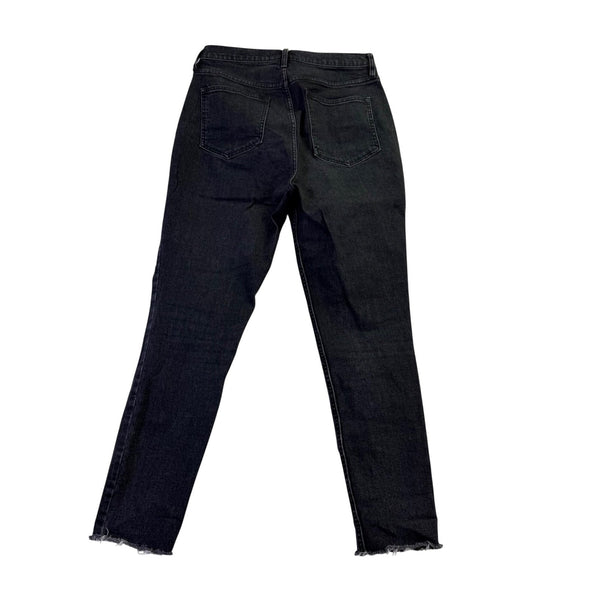 We The Free Womens Black Cotton Blend High-Waisted Button-Fly Skinny Jeans Sz 28