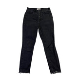 We The Free Womens Black Cotton Blend High-Waisted Button-Fly Skinny Jeans Sz 28