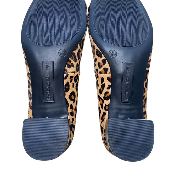 Isaac Mizrahi Live! Women’s Leopard Print With Studded Toe Block Heel Size 9.5
