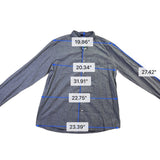 Even Tide Mens Gray Cotton Long Sleeve Button-Up Shirt Size L