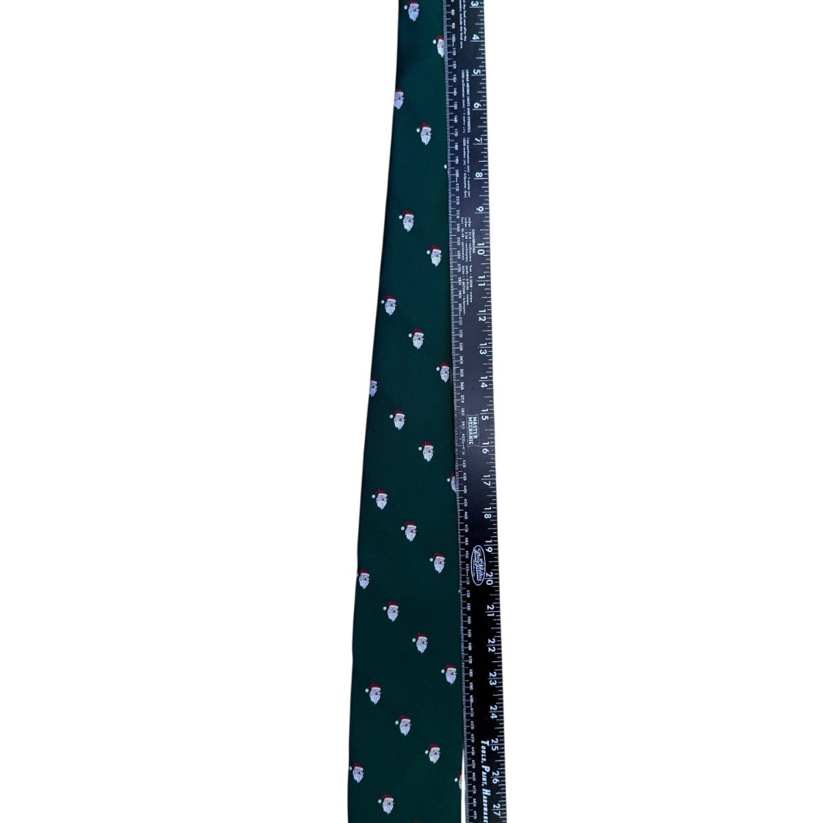 Cape Cod Mens Green Polyester/Silk Santa Claus Pattern Christmas Necktie