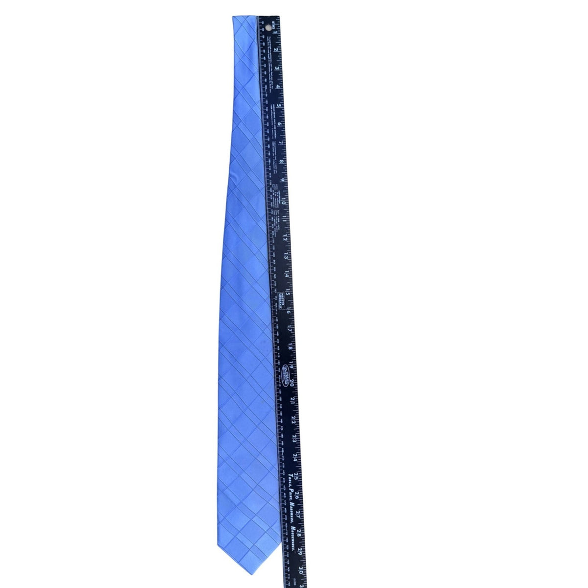 DKNY Mens Blue 100% Silk Plaid Neck Tie Made In USA Elegant Business Accessory