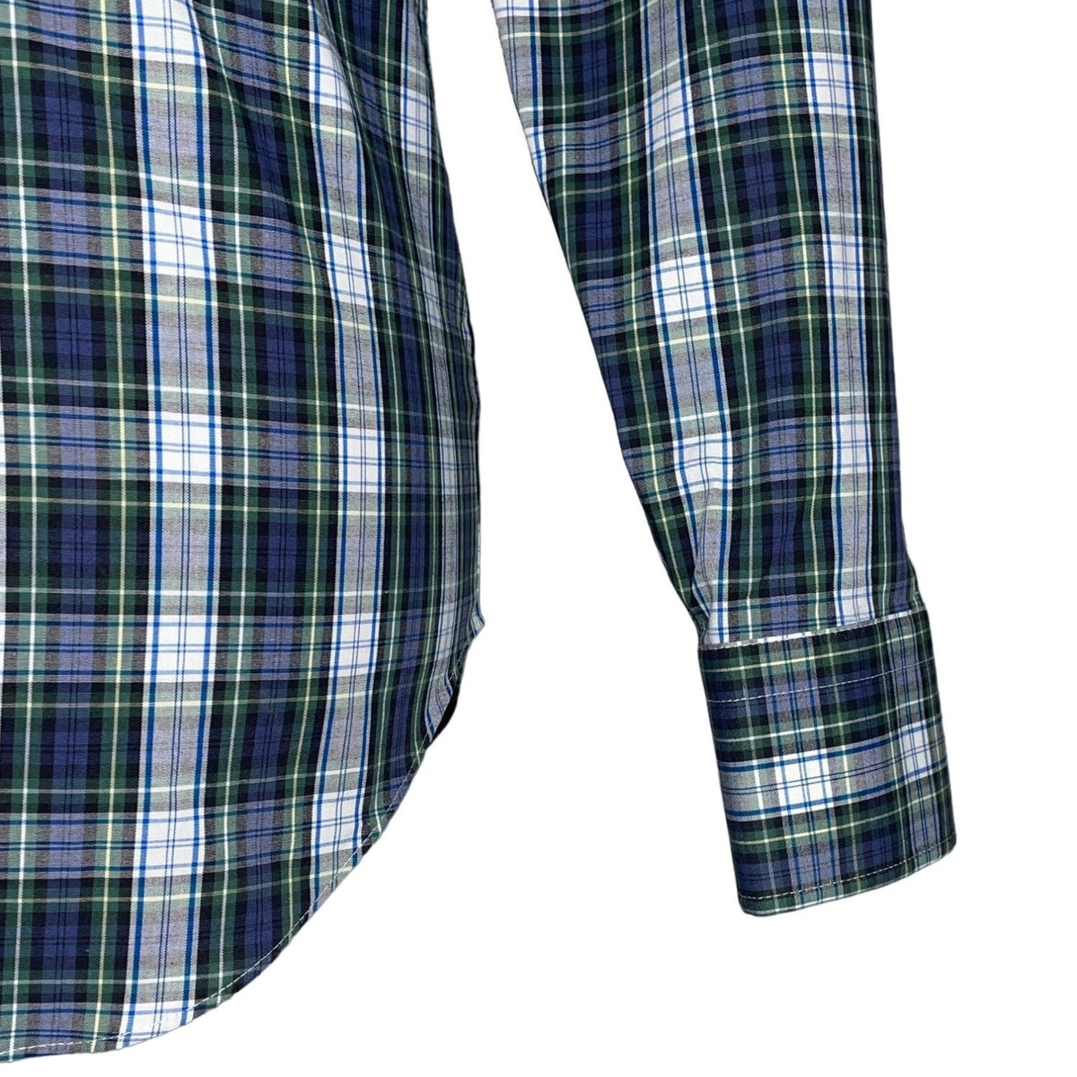 J.Crew Mens Flex Wrinkle-Free Plaid Button-Up Shirt Size S Blue/Green New