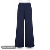 Boom Boom Womens Navy Wide Leg Sailor Button Pants Size M