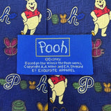 Disney Mens Blue Winnie The Pooh Patterned Necktie By Exquisite Apparel