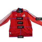 Adidas Mens Red Washington Wizards Track Jacket Full-Zip Casual Wear Size XL